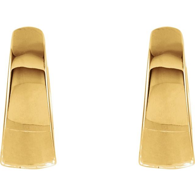 14K Yellow Hinged 10.25 mm Hoop Earrings