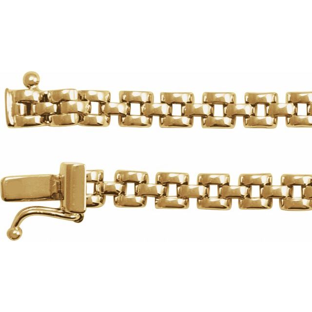 14K Yellow 4 mm Panther 6 1/2' Chain