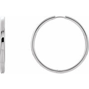 Sterling Silver 29 mm Hinged Hoop Earrings