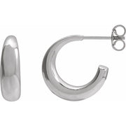 Sterling Silver 14.4 mm Hoop Earrings