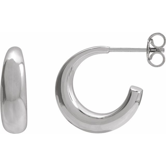 Sterling Silver 14.4 mm Hoop Earrings