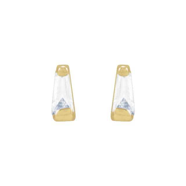 14K Yellow .02 CTW Natural Diamond Channel-Set Earrings