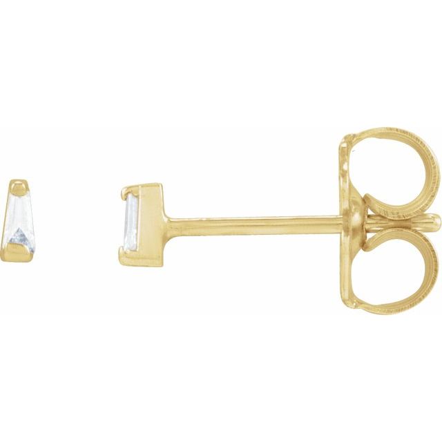 14K Yellow .02 CTW Natural Diamond Channel-Set Earrings