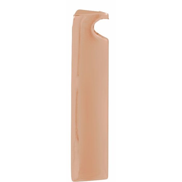 14K Rose Engravable Three-Sided Bar Pendant