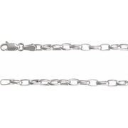 Sterling Silver 3.9 mm Puffed Oval Cable 20' Chain