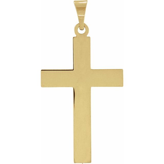 14k Yellow 22 X 14 Mm Cross Pendant