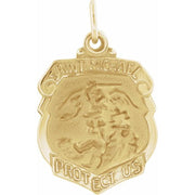 14K Yellow 16.5x14 mm St. Michael Medal