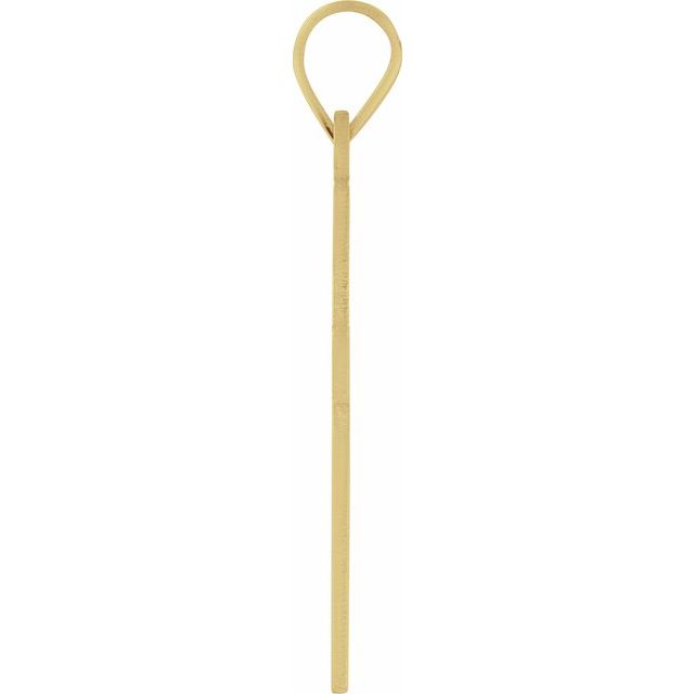 14k Yellow 18 X 12 Mm Cross Pendant