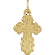 14k Yellow 12x8 Mm Orthodox Cross Pendant