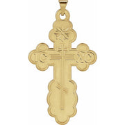 14k Yellow 40x26 Mm Orthodox Cross Pendant