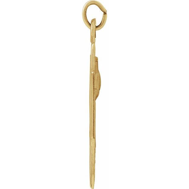 14K Yellow 24.5x22 mm Alpha Omega Cross Pendant