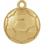 14k Yellow Soccer Ball Dangle