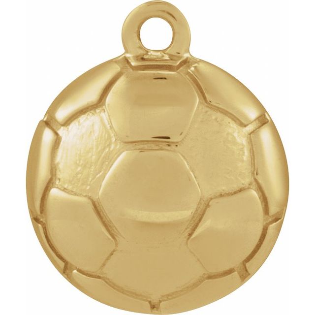 14k Yellow Soccer Ball Dangle