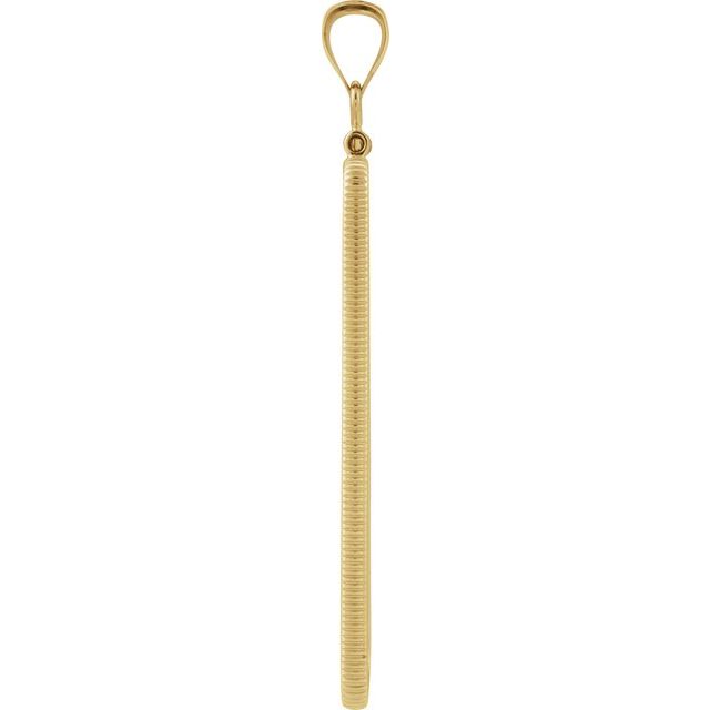 14K Yellow 41x24x.85 mm Screw-Top Coin Frame Pendant