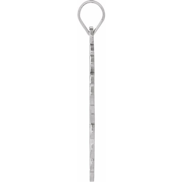 14k White 19x13 Mm Orthodox Cross Pendant