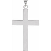 Sterling Silver 39x25 Mm Cross Pendant