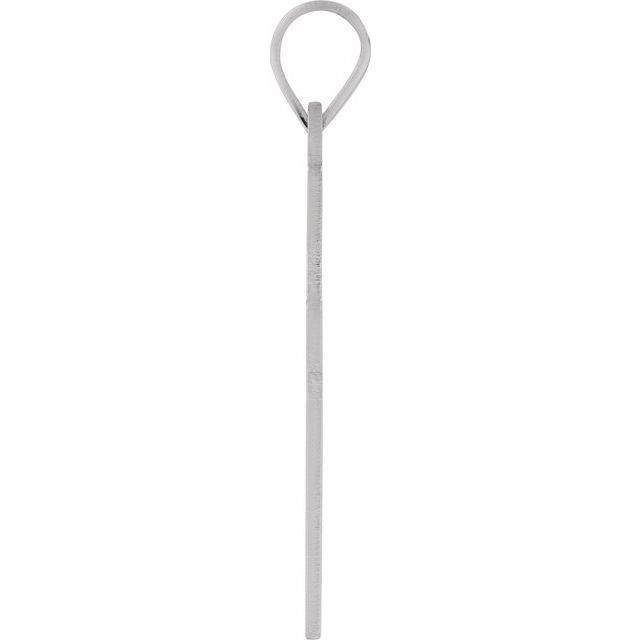14k White 18 X 12 Mm Cross Pendant