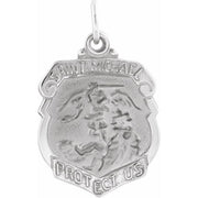Sterling Silver 16.5x14 mm St. Michael Medal