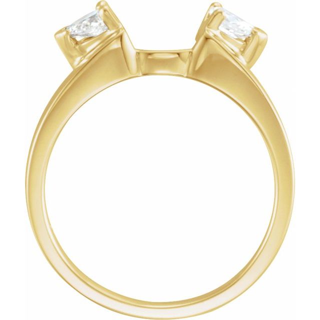 14K Yellow 1/5 CTW Natural Diamond Wrap-Style Enhancer