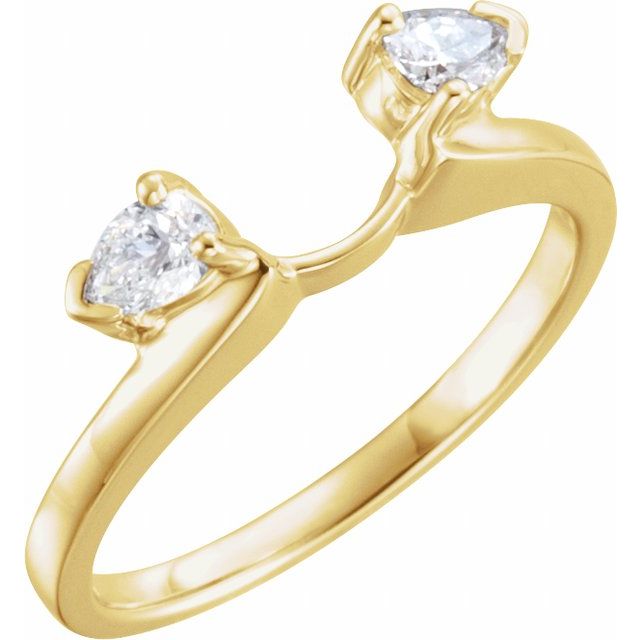 14K Yellow 1/5 CTW Natural Diamond Wrap-Style Enhancer