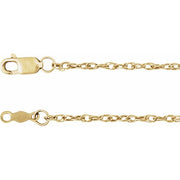 18K Yellow 1.5 mm Rope 18' Chain