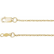 14K Yellow 1 mm Rope 20' Chain