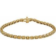 14K Yellow Natural Citrine Line 7' Bracelet