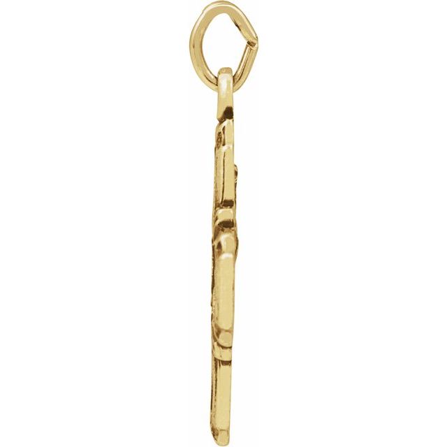 14K Yellow 18x18 mm Four-Way Cross Medal