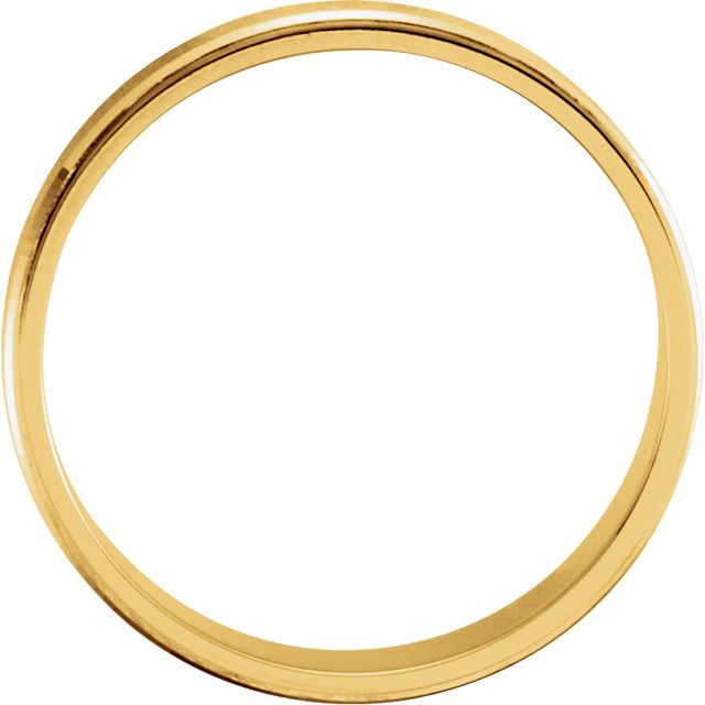 14K Yellow 6 mm Grooved Band Size 12.5