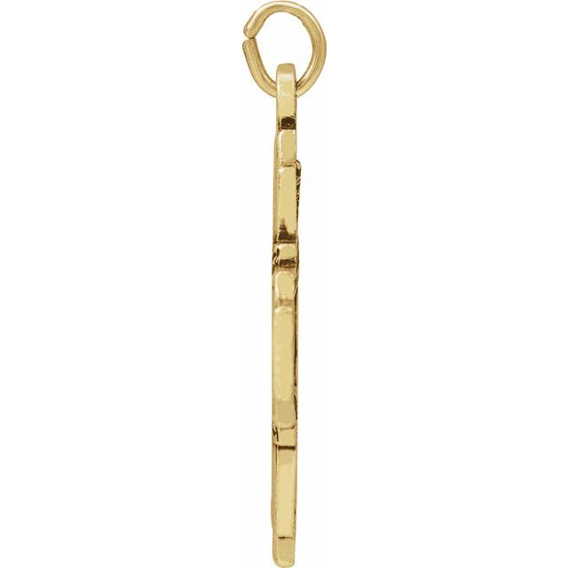 14K Yellow 30x29 mm Four-Way Cross Medal