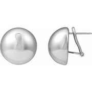Sterling Silver 18 mm Electroform Domed Earrings