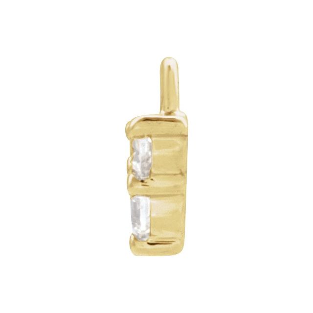 14k Yellow Petite Pavé™ 1/10 Ctw Natural Diamond Cluster Dangle