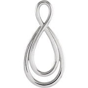 14K White 22x11 mm Infinity-Inspired Pendant