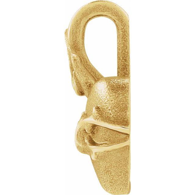 14K Yellow Sacred Heart Pendant