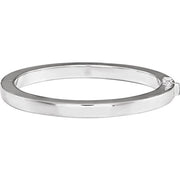 Sterling Silver Square Tube Hinged Bangle 7' Bracelet
