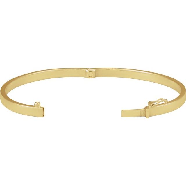 14K Yellow Hinged 7' Bangle Bracelet