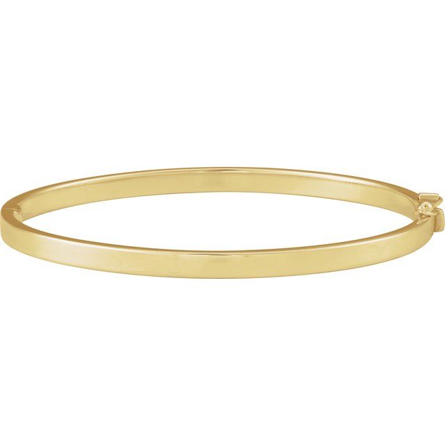 14K Yellow Hinged 7' Bangle Bracelet