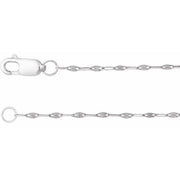 Sterling Silver 1.5 mm Keyhole 7' Chain