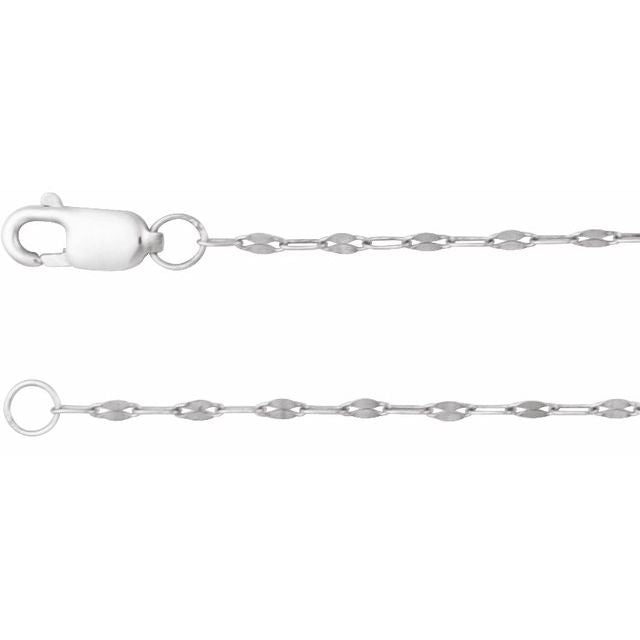 Sterling Silver 1.5 mm Keyhole 20' Chain