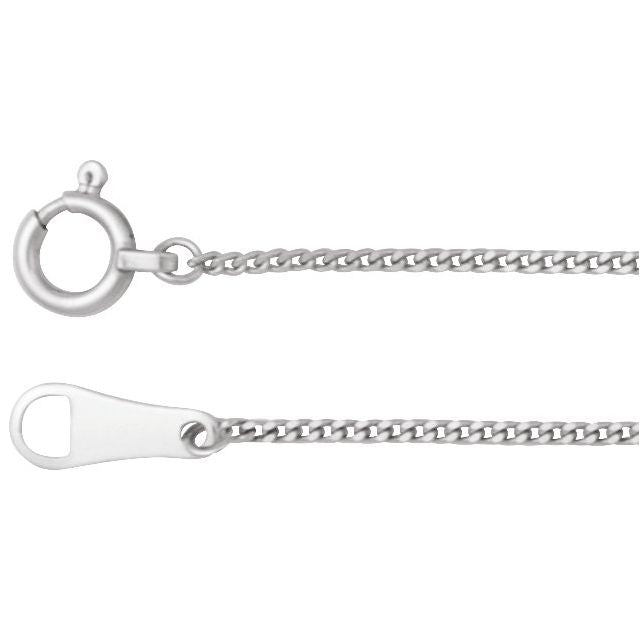Platinum 1 Mm Curb 18' Chain