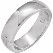 14k White 2.7 Mm Cliq® Hinged Adjustable Band Size 5.5