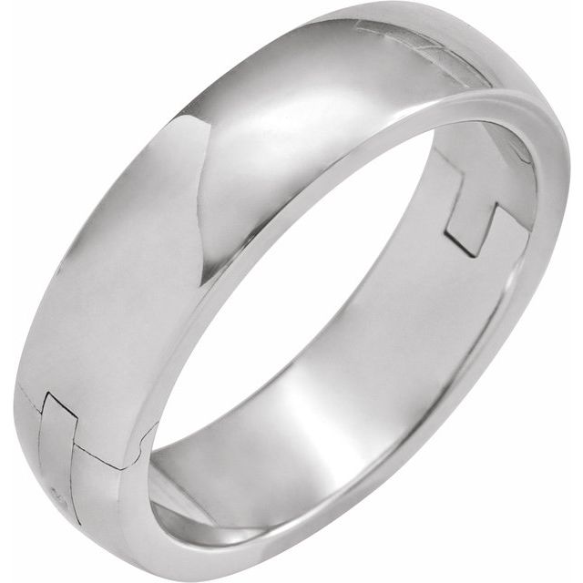 14k White 2.7 Mm Cliq® Hinged Adjustable Band Size 5.5