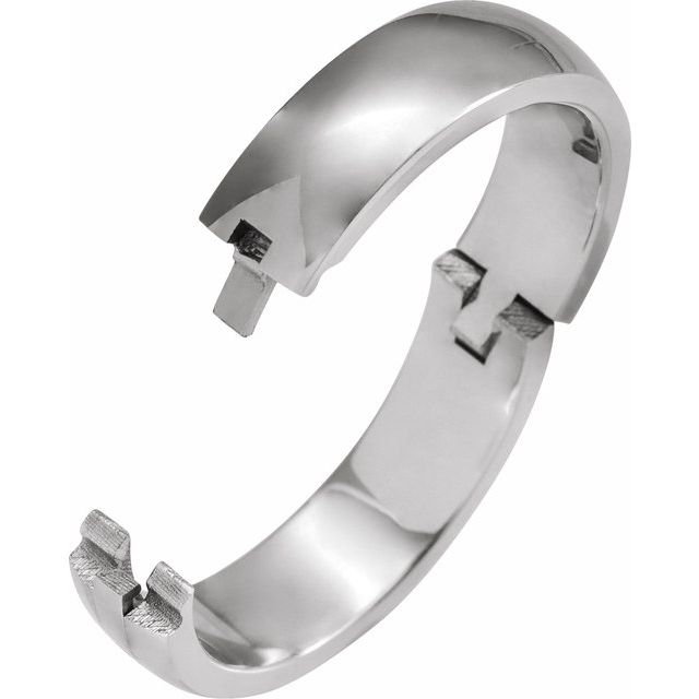 14k White 2.7 Mm Cliq® Hinged Adjustable Band Size 5.5