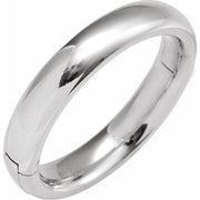 14K White 4 mm CLIQ® Hinged Adjustable Half Round Comfort-Fit Band Size 7