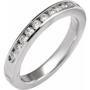14K White 3/8 CTW Lab-Grown Diamond CLIQ® Hinged Adjustable Anniversary Band Size 6