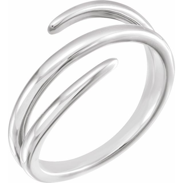 14K White Freeform Ring