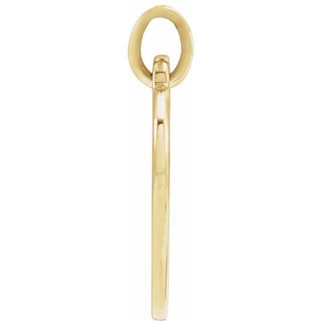 14K Yellow Engravable Floral Heart Pendant