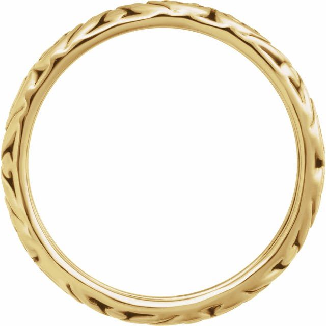 14K Yellow 6.9 mm Sculptural Band Size 10