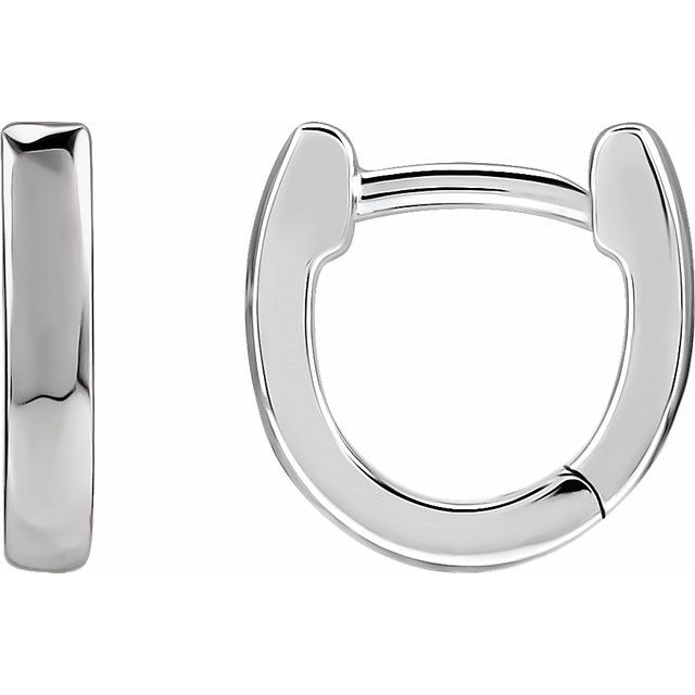 Sterling Silver 10 mm Hinged Hoop Earring