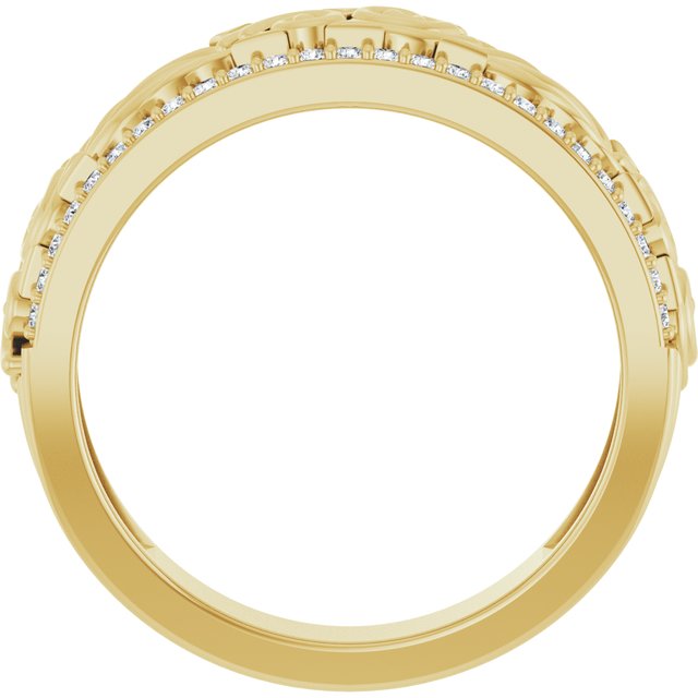 14K Yellow 3/8 CTW Lab-Grown Diamond Band